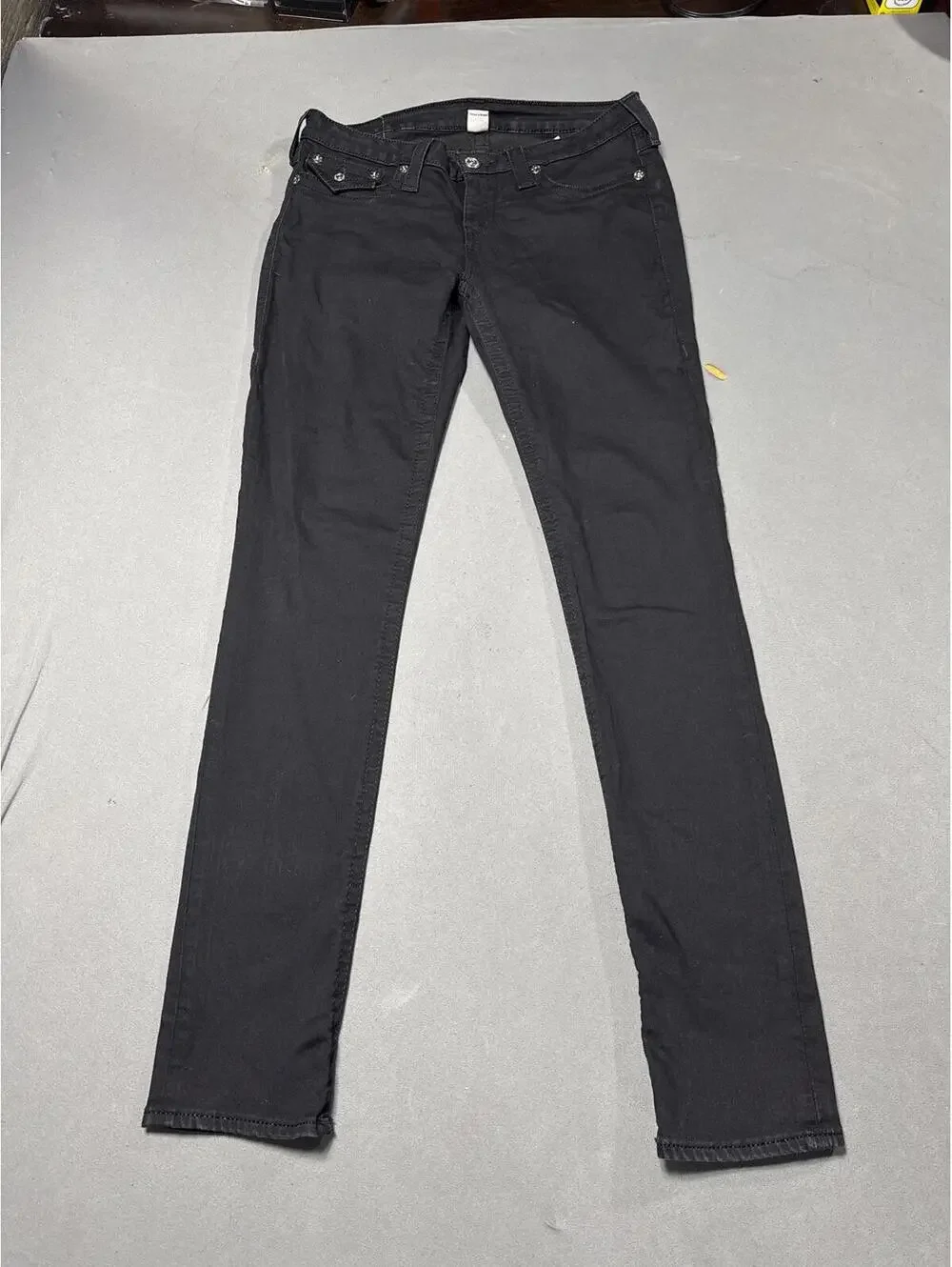 True Religion Men's Jeans Black World Tour Skinny - Size  32  Inseam 32